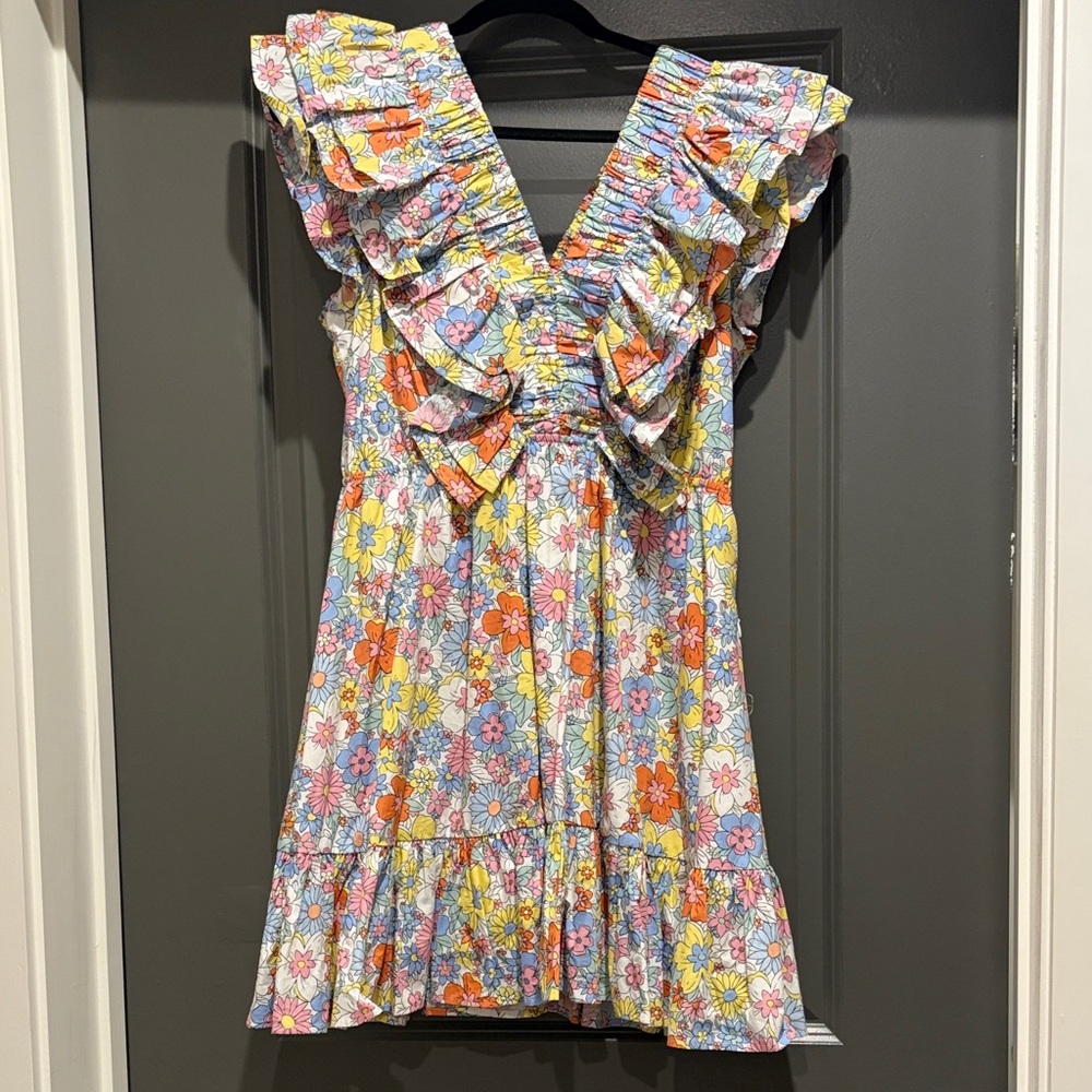 Karlie Pastel Floral Smocked Mini Dress